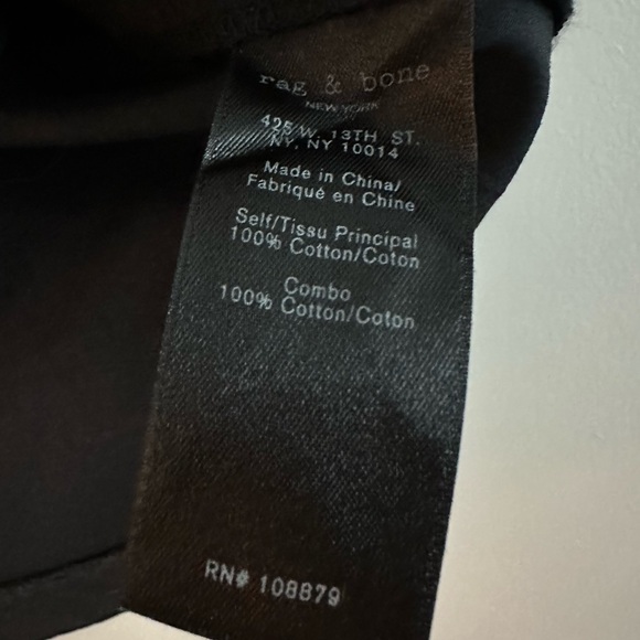 Rag & Bone Alta Cropped Knit Trim Blouse - Picture 5 of 7